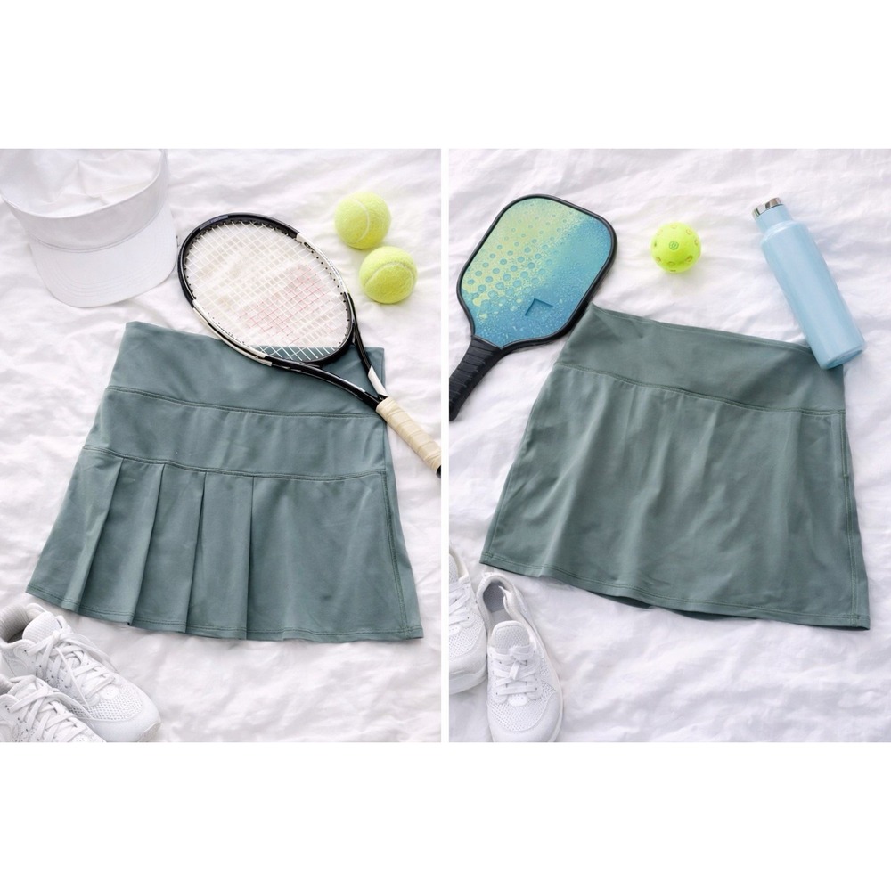 Marika Athletic Skort Skirt Sage Green Built In Shorts Women's Size L Tennis